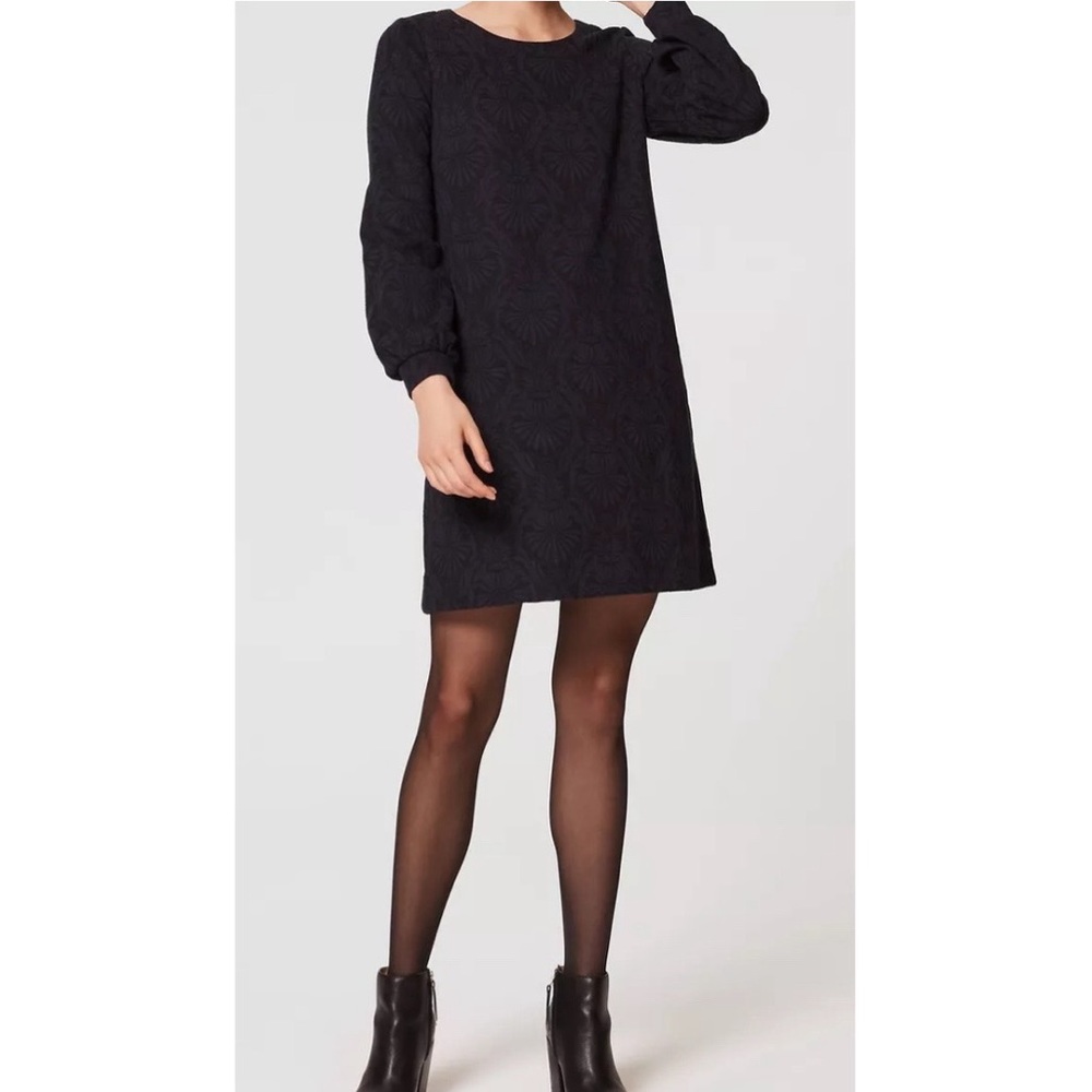 LOFT Medallion Knit Shift Dress